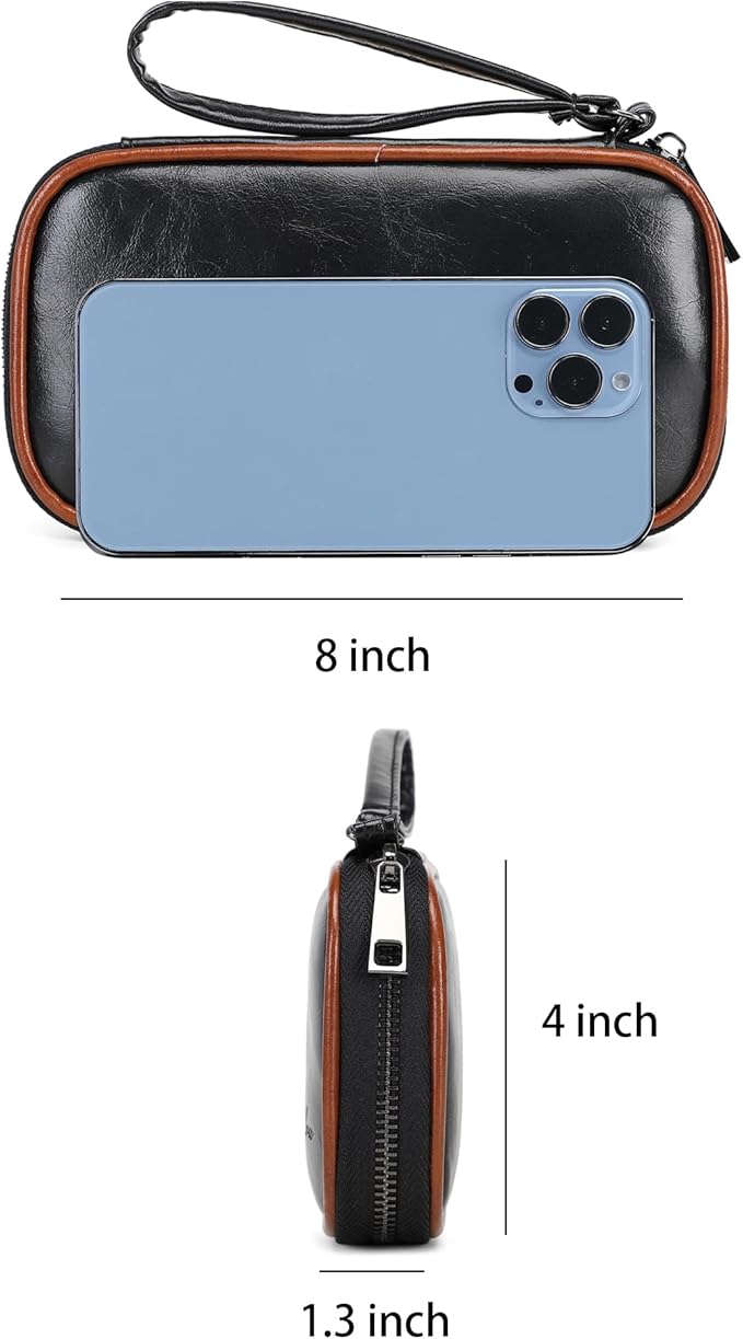 KYALOU Small Electronics Organizer, Travel Cord Case Cable Pouch Tech Carry Storage Bag for Charger, Cable, Phone, Hard drive, USB, Power Bank, Earphone | Single Layer - Black