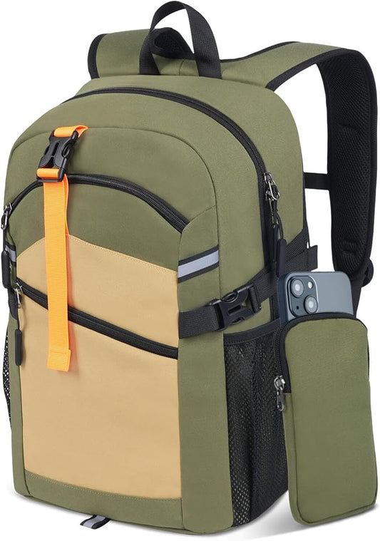 20L Lightweight Hiking Backpack for Men & Women – Small Travel Daypack with Phone Pocket – Durable & Compact for Hiking,Traveling,Camping,and Outdoor Adventure,Green