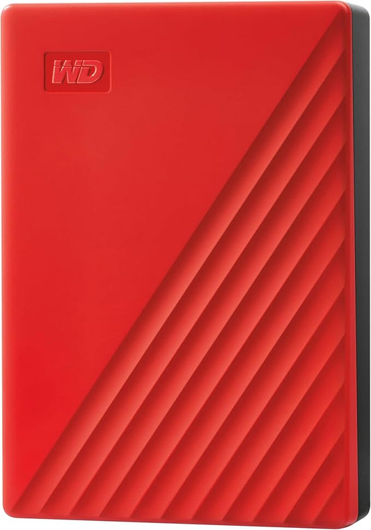 WD 6TB My Passport, Portable External Hard Drive, Red, Backup Software with Defense Against ransomware, and Password Protection, USB 3.1/USB 3.0 Compatible - WDBR9S0060BRD-WESN