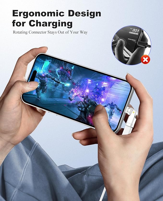 TiMOVO USB C Magnetic Adapter, (2 Pack) PD 240W Charging, Data Transfer, Right Angle C to C Adapter Extender for iPad/iPhone, White