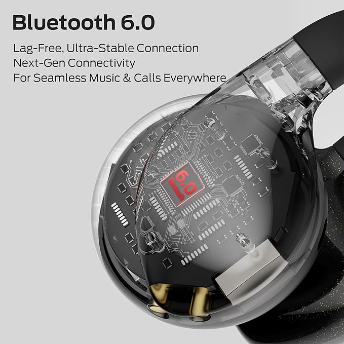 Monster Open Ear AC225 Earbuds, Bluetooth 6.0 Wireless Headphones, Stereo Sound, Lightweight Comfort Clip-On Earbuds with ENC Mic for Clear Calls, 36H Playtime, Touch Control, IPX6 Waterproof, Black