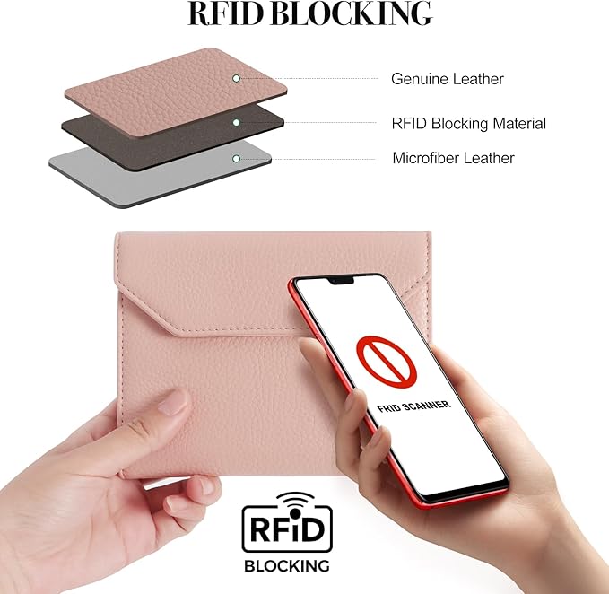 Passport Holder for Travel,Passport Book Holder，Rfid Blocking Travel Wallet Protect Your Card Security,Leather Travel Document Organizer for Men Women,Airport Essentials Gift (Pink)