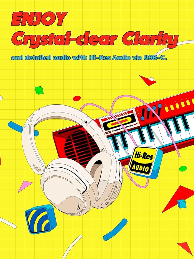 Edifier W800BT Pro Hybrid Active Noise Cancelling Headphones - Hi-Res Audio - AI Call Noise Cancellation - 45H Playtime - Fast Charging - Wireless Over-Ear Bluetooth 5.4 Headphones - Gift Edition