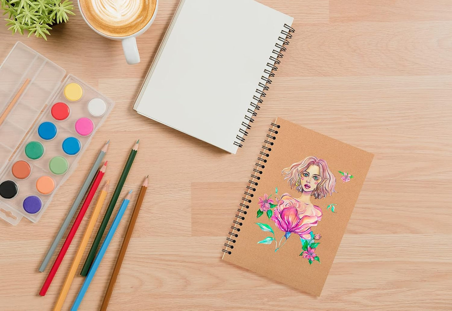 48 Pcs A5 Spiral Notebooks Journal with Kraft Cover, 5x8 Inches, Ruled Lined Paper, for Work, Sketches, Study, Notes Taking, Gifts, Brown (48 PCS(Lined))