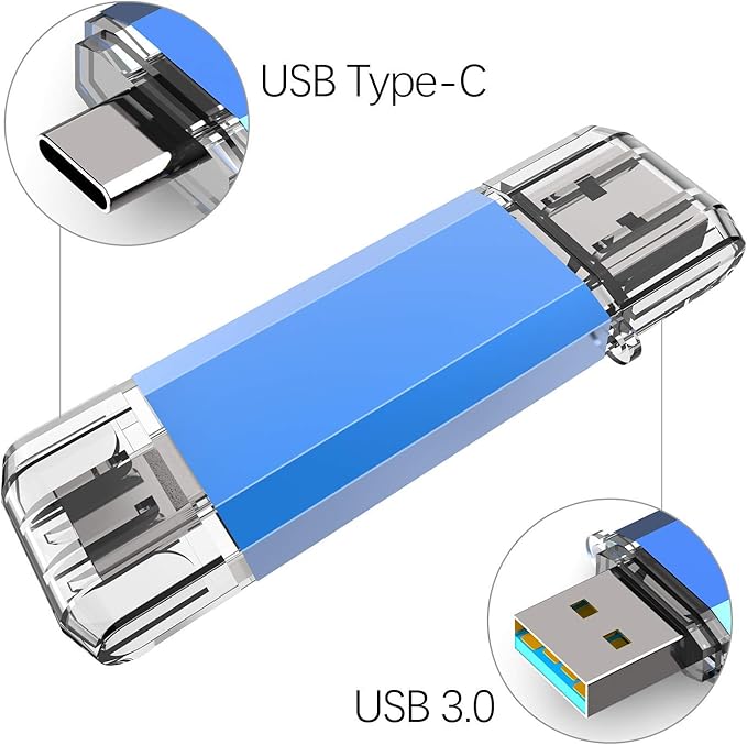 TOPESEL 32GB USB 3.0 Type C Dual OTG Flash Drive USB C Thumb Drive Memory Stick for USB-C Smartphones,Tablets & New MacBook