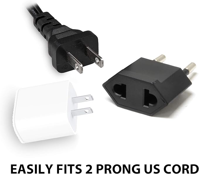 Ceptics USA, Canada to European Plug Adapter - Type C Adapter compatible in Europe, Canada to European travel plug adapter Ideal for Phones, Camera & more - CE Certified - RoHS Compliant - 6 Pack