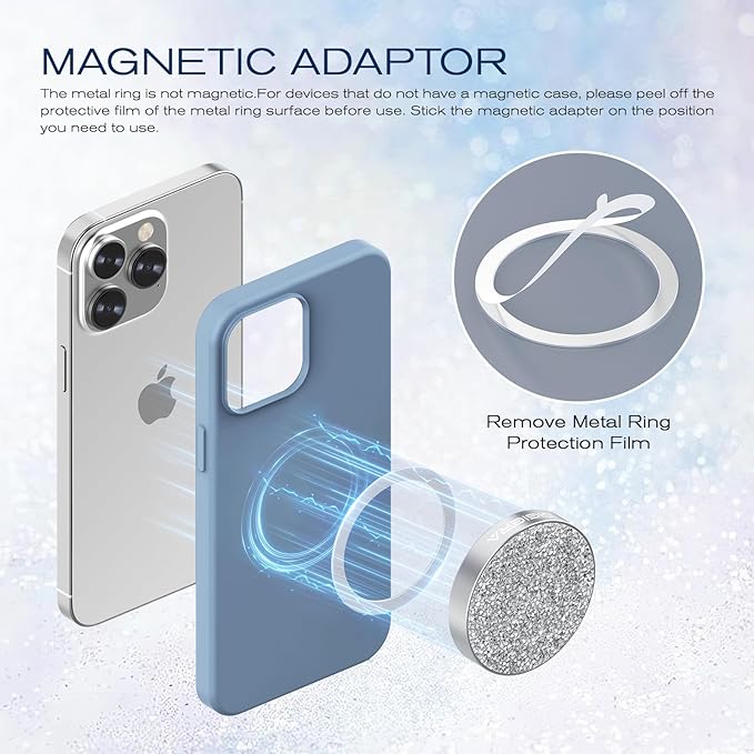 1TB Magnetic Portable SSD, USB-C 3.2 Gen 2x2 External Solid State Drives w/Speeds Up to 2000MB/s, Compact & Durable, Compatible with iPhone 15/16 Series & Other USB-C Devices, Diamond Silver