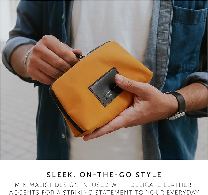 Native Union Stow Lite Organizer W.F.A Tech Organizer – Minimalist Travel Pouch Made of Recycled Materials for Everyday Accessory Storage & Protection – Stores Cables, Chargers & More (Kraft)