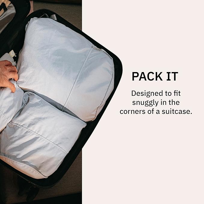 trtl Packing Pods, Oyster Grey - Packing Cubes for Travel - Organizer Bags for Luggage to Maximize Suitcase Space - Travel Packing Organizers - Includes Carry Strap - Comes with 3 Cube Sizes - 3 Pack