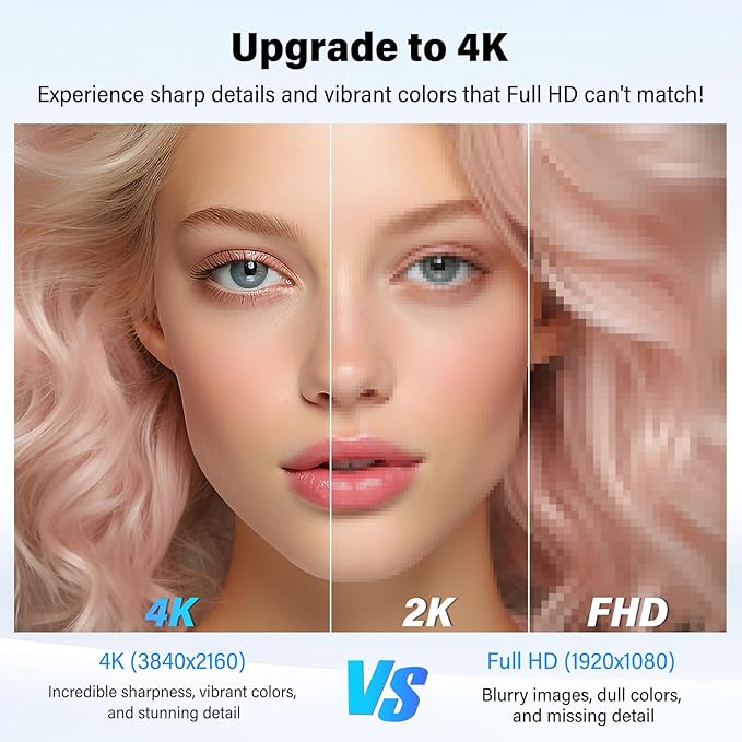 Innoview 23.8” 4K Large Portable Monitor, UHD (3840*2160) 100%sRGB IPS Speakers USB-C HDMI Work Home Second Monitor W/180°Adjustable Stand for Laptop, Desktop, Macbook, Phones, Tablet, PS5/4, Switch