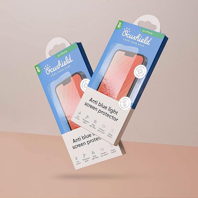 Ocushield Anti Blue Light Tempered Glass Screen Protector for iPhone 7 Plus | iPhone 8 Plus - Protect Your Eyes, Reduce Migraines & Improve Sleep