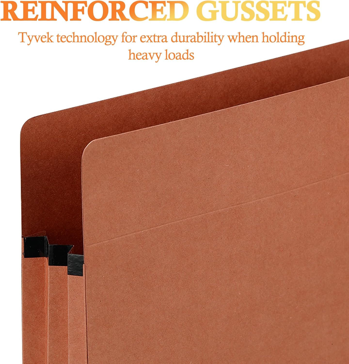 10 Packs Expanding File Pockets,5-1/4"" Expandable Folder Bag,Expandable File Folders Letter Size,Accordion File Organizer for Office,School,Home,Kraft