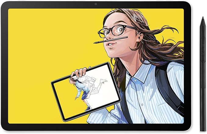 Wacom MovinkPad 11, Android Mobile Drawing Tablet, 11" with Battery-Free Slim Pro Pen 3, 8GB RAM/128 GB Storage, Quick Draw Feature, Anti-Glare Etched Glass Matte Screen, No Computer Needed
