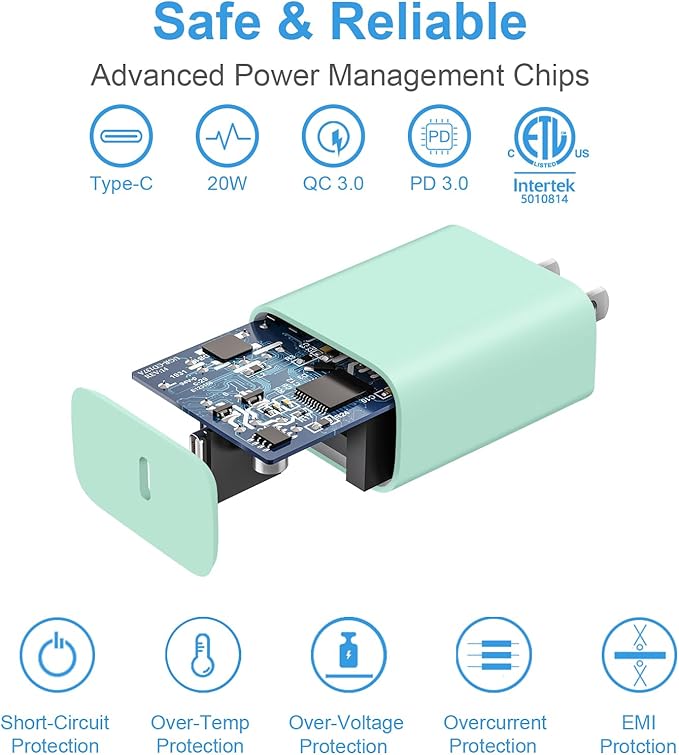 iPhone 17 16 15 Charger Fast Charging 3+3Pack Type C Charger USB C Chargers Block with 6FT Cable for iPhone Air/17/17 Plus/17 Pro/17 Pro Max/16/16 Plus/16 Pro/16 Pro Max/15/15 Pro Max/iPad Pro