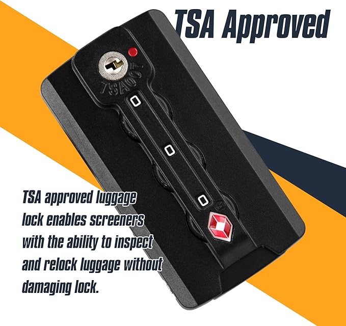 Zoofen 2 Pack Luggage Lock TSA Approved Luggage Travel Lock Luggage Suitcas Lock 3-Digit Combination Lock(Model D)