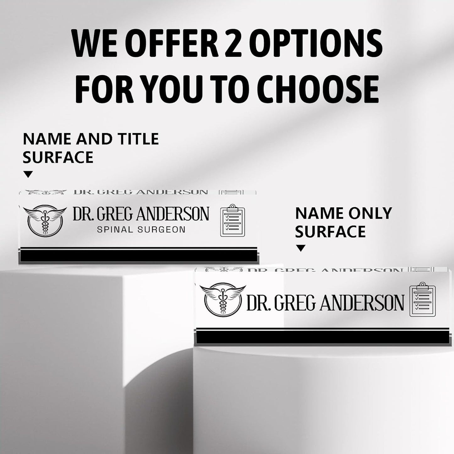 Desk Name Plate Personalized, Doctor Name Plate for Desk, The Office Gifts Employee Appreciation Gifts for Doctor and Nurse, Office Desk Decor for Women and Men