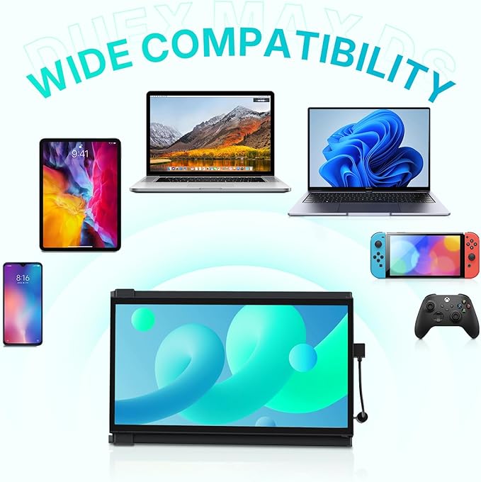 Portable Monitor - [2025 Upgrade] Mobile Pixels Duex Max DS 14.1'' Laptop Screen Extender, USB C/HDMI Plug and Play, 1080P Monitor for 14''-17 '' Laptops, Compatible with Mac/Windows/Android/Switch