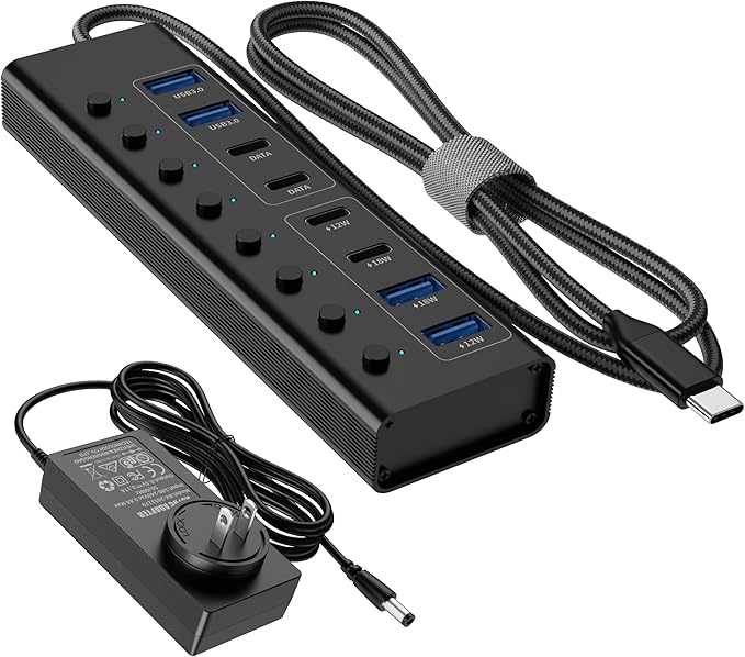 USB C Docking Station 8IN 1 Aluminum Powered USB HUB