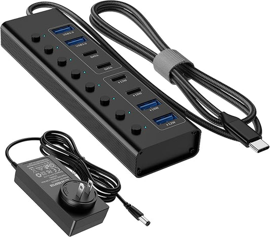 USB C Docking Station 8IN 1 Aluminum Powered USB HUB