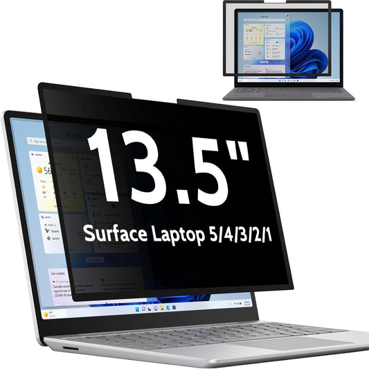 Mamol Upgrade Privacy Screen for Microsoft Surface Laptop 1/2/3/4/5 th Gen 13.5 inch, Fully Removable Anti Spy Glare Blue Light Filter, Surface Laptop Privacy Screen Protector 13.5 in