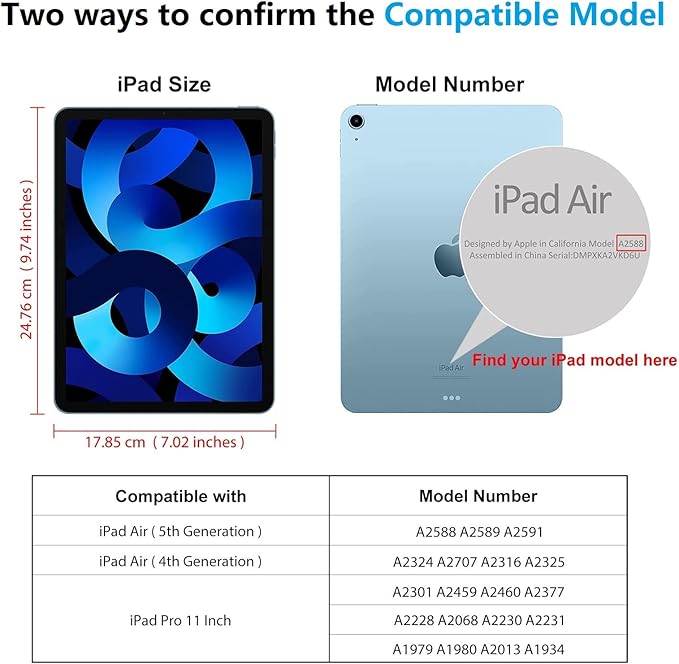 SPARIN 2 Pack Screen Protector Compatible with iPad Air 5/4 Generation 10.9 inch(2022/2020), iPad Pro 11 inch(2022/2021/2020/2018), Tempered Glass for iPad Air 5th/ Air 4th Case Compatible