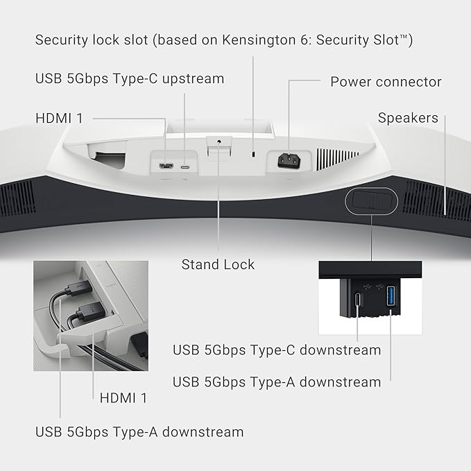Dell 34 Plus USB-C Curved Monitor - S3425DW - 34-inch (3440 x 1440) up to 120 Hz 21:9 Display, VA Panel, AMD FreeSync Premium, 99% sRGB, 95% DCI-P3, Integrated Speakers, 3000:1 Contrast Ratio
