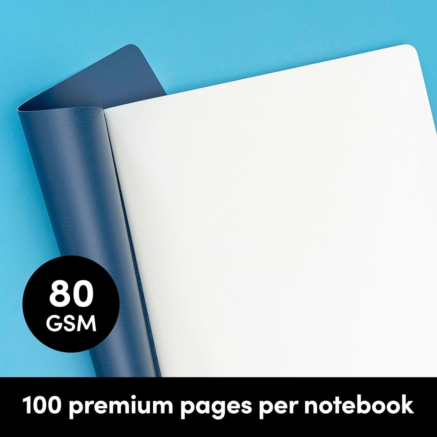 PAPERAGE Soft Cover Lined Journal Notebook, 2 Pack, (Blush), 100 Pages, Large 7.5 inches x 9.5 inches, College Ruled, Ideal for Note Taking & Travel Journal