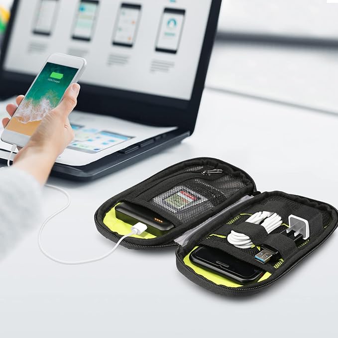 Twod Electronic Organizer Travel Universal Accessories Storage Bag Portable for Hard Drives, Cables, Memory Sticks, Charger, Phone, USB,SD Cards