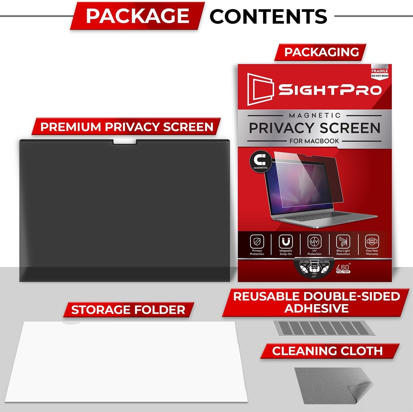 Magnetic Privacy Screen for MacBook Air 15 Inch (2023-2025, M2, M3, M4) Removable Laptop Privacy Filter Shield and Protector