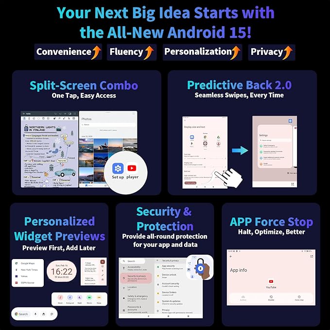 2025 12 Inch Tablet, 24GB（8+16） RAM+256 Storage(Expand to 2TB), Android 15 Tablet with Keyboard, Octa-Core, 2K 2000x1200 Display, 16MP Dual Camera, 8000mAh, 5G WiFi,GPS,Bluetooth 5.0（Pink）
