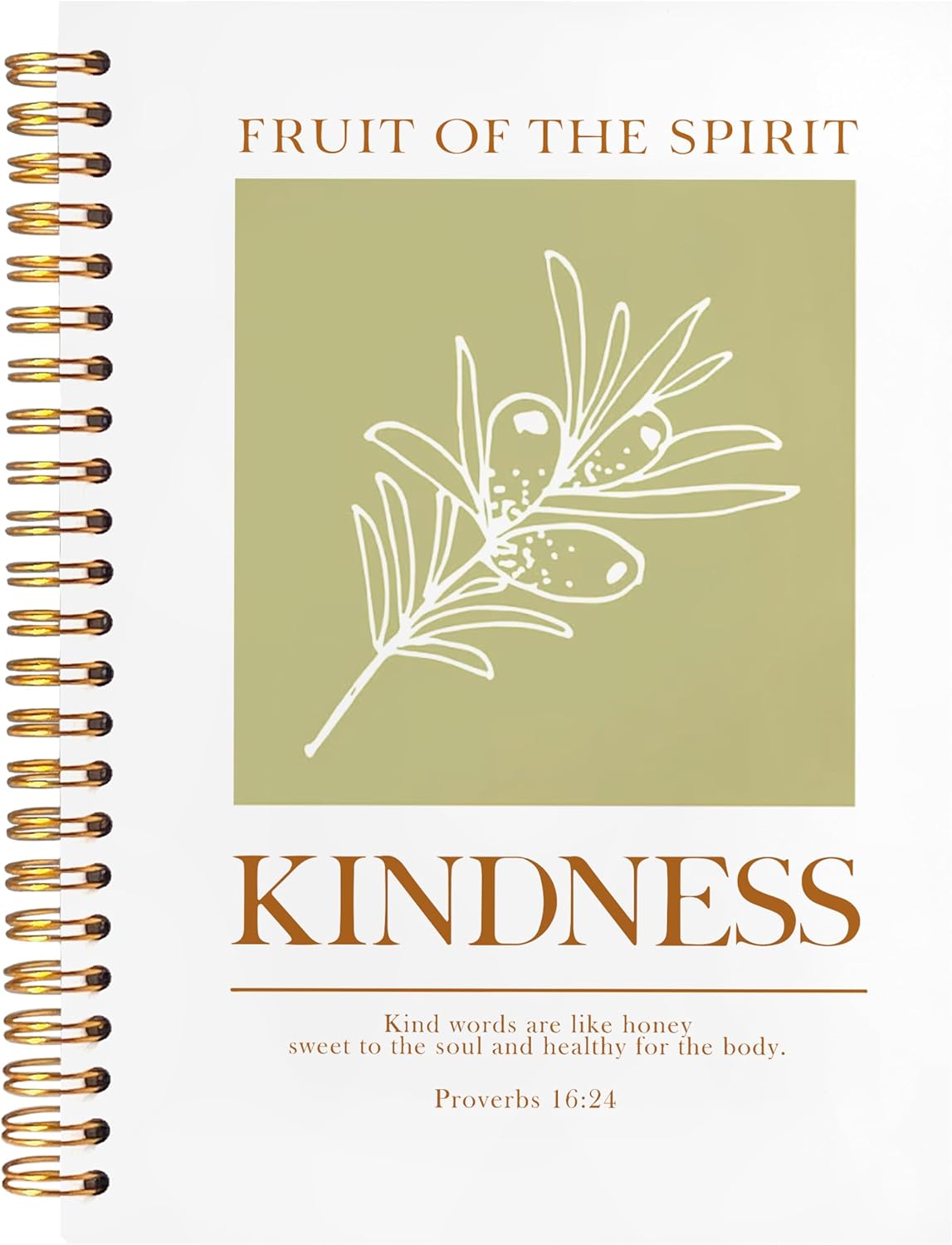 BearCake Bible Notebooks for Note Taking,Bible Journaling Notebook,Christian Notebook Journal,Fruit of the Spirit Kindness Christian Gifts for Women，Spiral Notebook 5.5x8.3