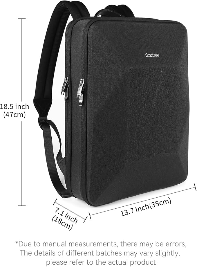 Smatree 17-18inch Hard Travel Men Tech Backpack for Alienware 18 Area-51/x17 R2, ASUS Vivobook 17/TUF Gaming A17/F17, MSI Stealth 18 AI/Titan 18/CreatorPro X18, Lenovo V17 Gen 2/HP Laptop 17 Backpack