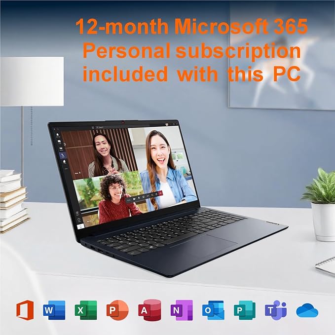 Lenovo Laptop for Business and Student | Intel Core |15.6 Anti-Glare Screen | 1 Year Office 365 | 20GB RAM | 1TB SSD + 128GB eMMC | 1TB Cloud Storage | 11HR Battery | Windows 11 | WOWPC Recovery USB