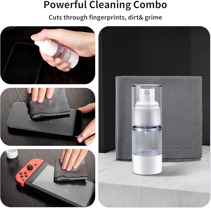 COLORCORAL Laptop Cleaning Kit Keyboard Cleaner Electronic Cleaning Product with 3pack Cleaning Gel, Computer Cleaning Brush Electronic Screen Cleaner for PC, Tablet, Phone, MacBook, Earbud, Car