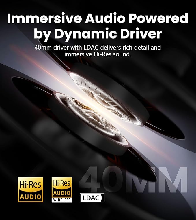 Edifier W820NB Plus Gen 2 Wireless Over-Ear Noise Cancelling Headphone, -49 dB ANC, LDAC Hi-Res Audio, 88H Playtime, Spatial Sound, AI Clear Calls, Bluetooth V6.1 & Multipoint - Smoky Pink