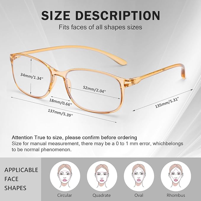 AQWANO Unbreakable Reading Glasses for Women 3 Pack - TR90 Flexible Lightweight Computer Readers (2.75) Blue Light Blocking, Comfortable Clear Frame, Cute & Stylish Designer Eyeglasses