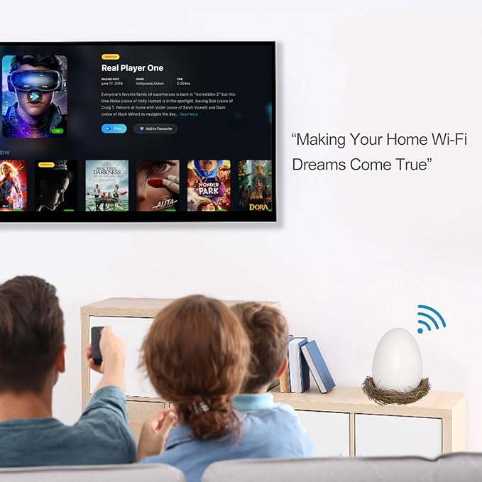 AC1200 WiFi Extender | Easter WiFi Egg Up to 1200Mbps Dual Band Repeater | Connect 30+ Devices | 3300 Sq. ft Coverage | Support Repeater & AP Mode