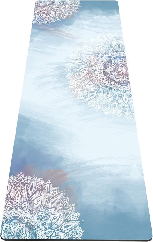 nuveti Yoga Mat Print Extra Thick TPE Non Slip Fitness Exercise Mat with Carrying Bag,72"x24" Extra Thick 6MM Exercise & Workout Mat for Yoga, Pilates Fitness and Floor Exercises