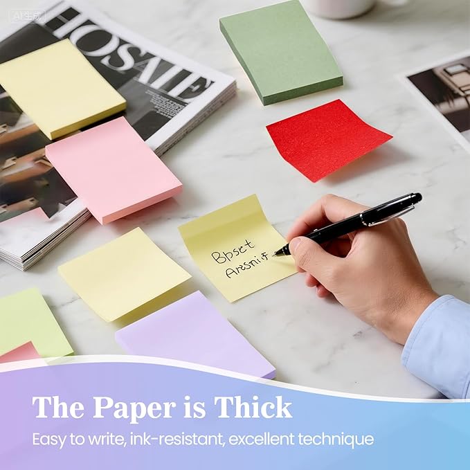 (40 Pads) Sticky Notes 1.5x2 in, 16 Colors Post Self Stick Pad Its, Clean Removal Colorful Mini Pads Bulk for Office, Home, School,Teachers, Meeting, Notebooks