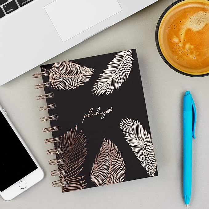 PLANBERRY Password Book Premium – Small Internet Address Organizer with A-Z Tabs – Pocket Website Password Keeper with Alphabetical Tabs – 4.7x5.7″, Hardcover (Onyx Black)