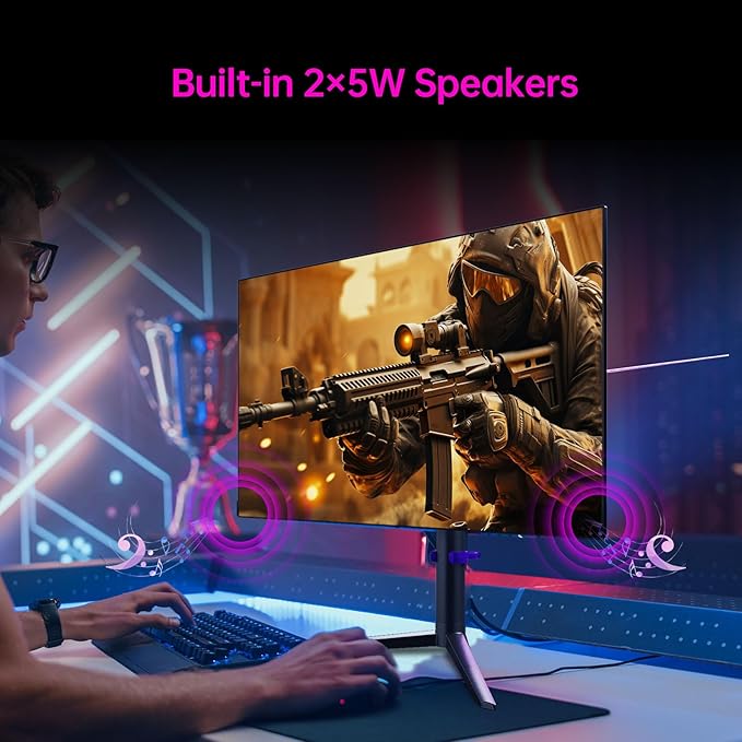 KTC 27 OLED Monitor - 1440p 240hz Monitor 0.03ms GTG, Type-C 65W, Built-in Speakers, 1.5M:1 Contrast Ratio, 136% sRGB, DisplayPort1.4, HDMI2.0,USB-C 3.0, Vesa, PC Moniter for Gaming Movie Office