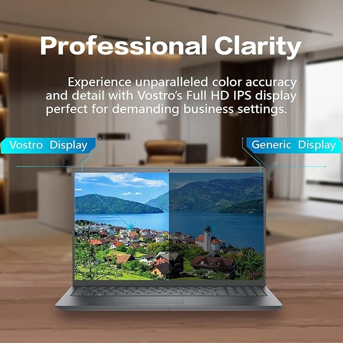 Dell Vostro Business Laptop -15.6" FHD - Intel Core i3-1215U - 16GB RAM - 1TB SSD - Wi-Fi 6 - Long Battery Life - Ethernet Port - SD Card Reader - Immersive Narrow-Bezel Display - Windows 11 Pro