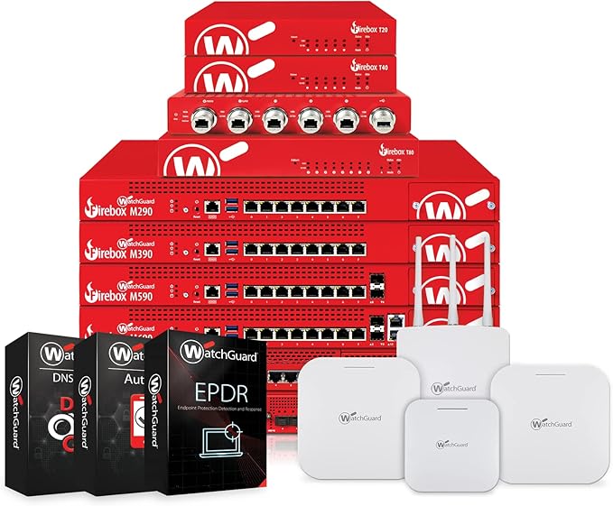 WatchGuard Firebox T25-W Network Security Appliance with 1 Year Total Security Suite License - Advanced Firewall, VPN, Intrusion Prevention (WGT26641)