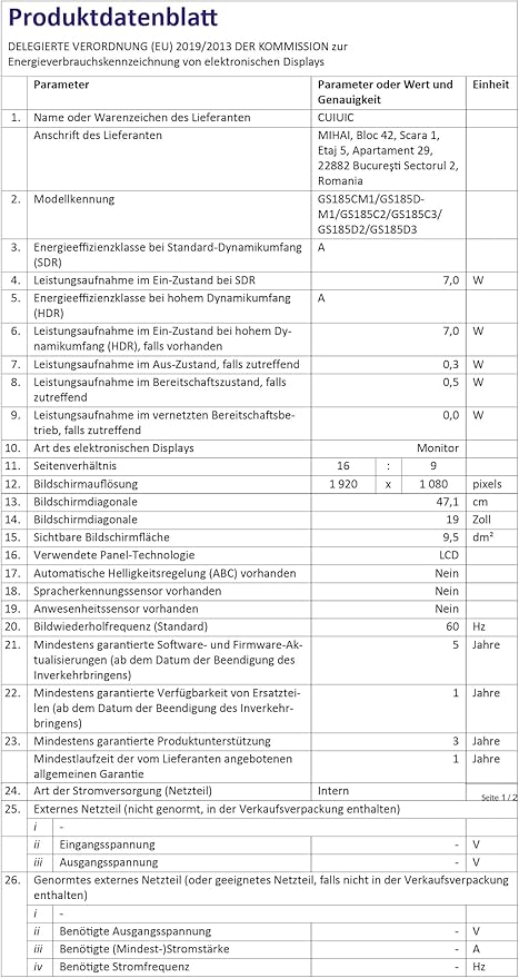 18.5 Inch Portable Monitor for Laptop, FHD 1080P 100% sRGB Travel Monitors for Laptop, Portable Computer IPS Display w/VESA, External Monitor USB-C HDR HDMI Portable Screen w/Smart Cover & Speakers