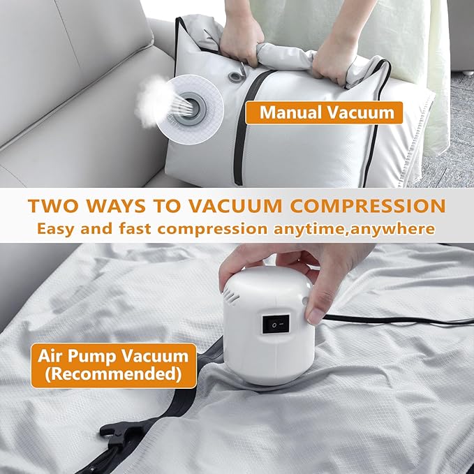 Dobaly 33L Professional Vacuum Bags for Travel with 55W Super Power Electric Pump, IP67 Reusable Vacuum Seal Bags for Clothing for Suitcases and Backpack Space Saver Bags for Travel (1PC+Pump)