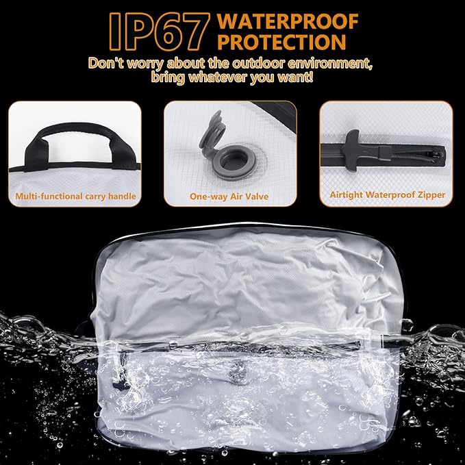 Dobaly 33L Professional Vacuum Bags for Travel, IP67 Reusable Vacuum Seal Bags for Clothing for Suitcases and Backpack Space Saver Bags for Travel Lightweight & Durable (1PC No Pump)