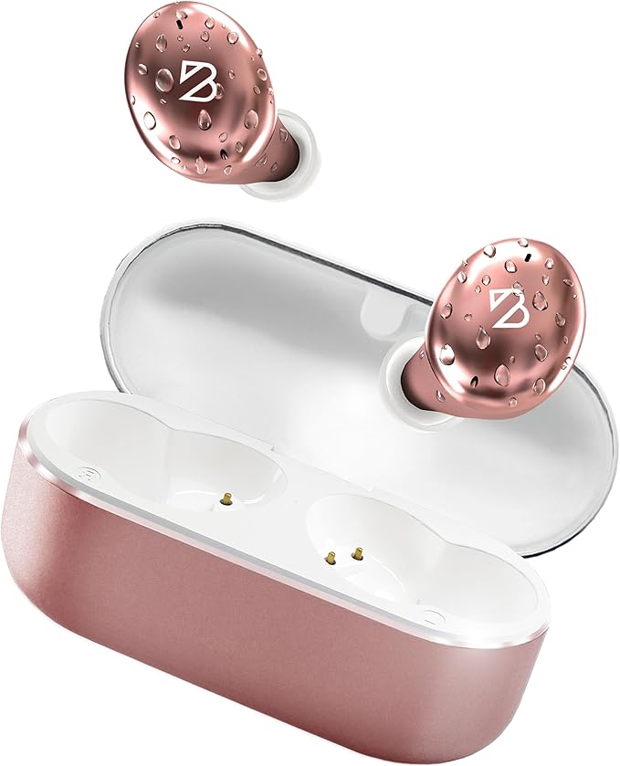 Back Bay Audio Tempo 30 Wireless Earbuds for Small Ears - Award-Winning Sound, Sweatproof Bluetooth Earbuds, Comfortable Ear Buds for Women, Pink Earphones Small Ear Canals, Long Battery Headphones