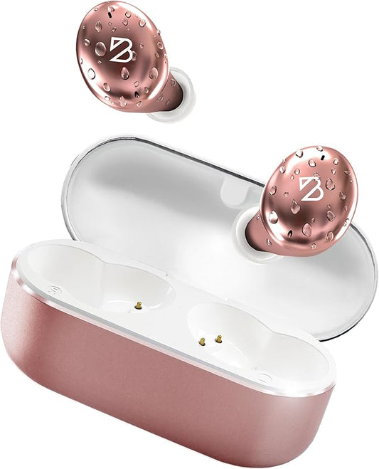 Back Bay Audio Tempo 30 Wireless Earbuds for Small Ears - Award-Winning Sound, Sweatproof Bluetooth Earbuds, Comfortable Ear Buds for Women, Pink Earphones Small Ear Canals, Long Battery Headphones