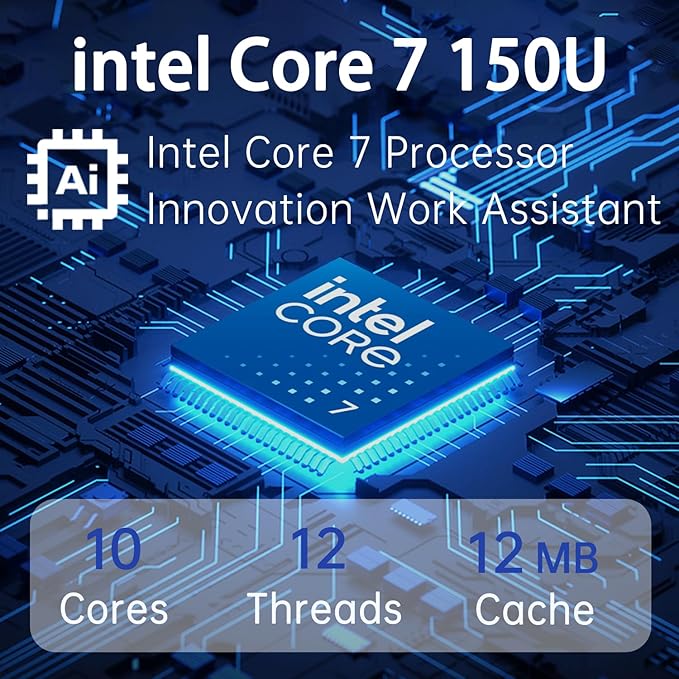 HP 2025 Essential Laptop, 17.3" FHD, Intel Core 7 150U (Beats I7 1335U), 32GB RAM, 2TB SSD, Fingerprint Reader, Backlit Keyboard, Wi-Fi 6, Win 11 Home, Blue, Bundle with ADATA 512 External SSD