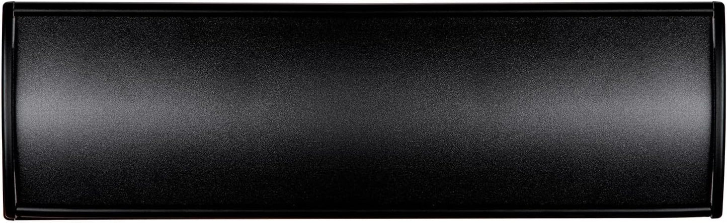Set of 5 - Nameplate Holder for Wall Mount, 2.36'' x 10'' Curved Office Business Door Sign Holder-Black